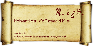 Moharics Ézsaiás névjegykártya